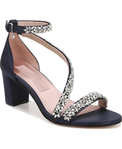 Naturalizer Pnina Tornai For  Ahava Dress Sandals In Midnight Blue Satin