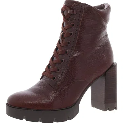 Naturalizer Prewitt Womens Zipper Leather Combat & Lace-up Boots In Multi