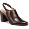 Naturalizer Prompt Womens Block Heel Faux Leather Slingback Heels In Merlot Wine Faux Leather