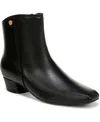 Naturalizer Raffee Low-heel Square Toe Booties In Black Leather