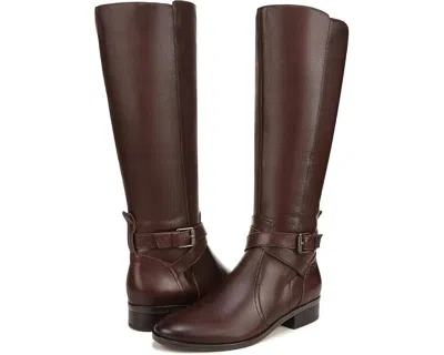 Naturalizer Rena Boot Women's Us 7 Brown Leather Almond Toe Knee High Khd1853