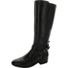 Naturalizer Rena Womens Slip On Zip Up Knee-high Boots In Brown