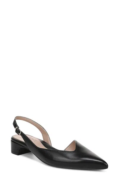 Naturalizer Rhett Leather Pointed Toe Slingback Pump In Black