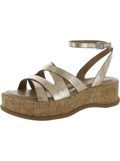 Naturalizer Riley Womens Faux Leather Metallic Platform Sandals In Multi
