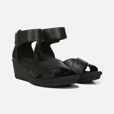 Naturalizer Riviera H5170l2 Sandals Womens Black Leather Wedge Heel Zogg1957