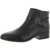 Naturalizer Ronan Womens Zipper Block Heel Booties In Black