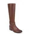 Naturalizer Reid Womens Leather Block Heel Knee-high Boots In Cinnamon Brown Leather