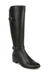 Naturalizer Sahara Womens Faux Leather Belted Knee-high Boots In Black Synthetic