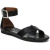Naturalizer Sausalito Womens Criss-cross Front Ankle Strap Flat Sandals In Black