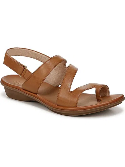 Naturalizer Shakina Womens Faux Leather Ankle Strap Slingback Sandals In Multi