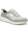 Naturalizer Shay-jogger Lace Up Platform Sneakers In Pistachio,white Mesh,suede