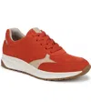 Naturalizer Shay Sneaker In Pepper Red Suede,coastal Tan Leather