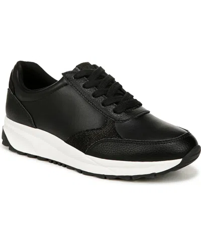 Naturalizer Shay Platform Sneakers In Black Leather