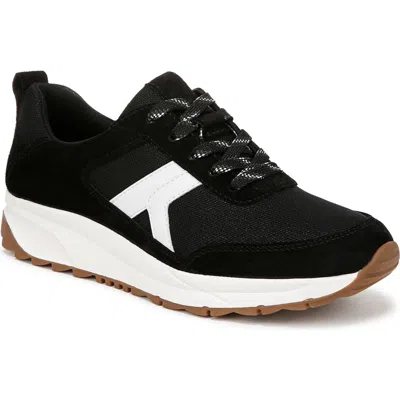 Naturalizer Shay Sneaker In Black Mesh,suede