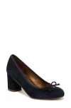 Naturalizer Sienna Block Heel Pump In Midnight Blue