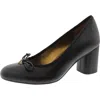 Naturalizer Sienna Womens Leather Dressy Block Heels In Black