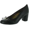Naturalizer Sienna Womens Leather Dressy Block Heels In Black