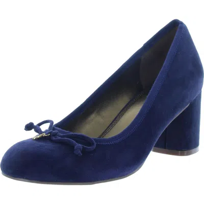 Naturalizer Sienna Womens Solid Wedge Heels In Blue