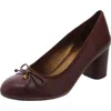 Naturalizer Sienna Womens Leather Dressy Block Heels In Brown