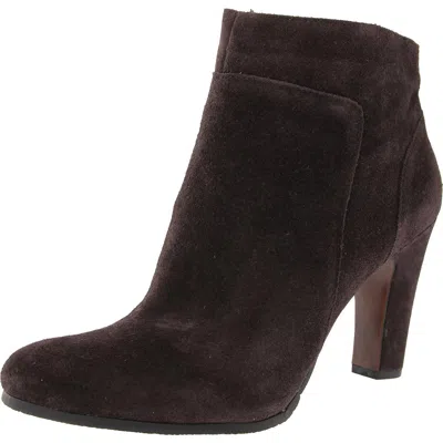 Naturalizer Sierra Womens Zipper Faux Suede Ankle Boots In Multi