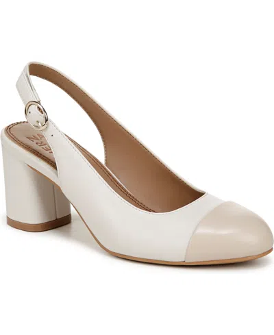 Naturalizer Sophie Slingback Pumps In Warm White Leather