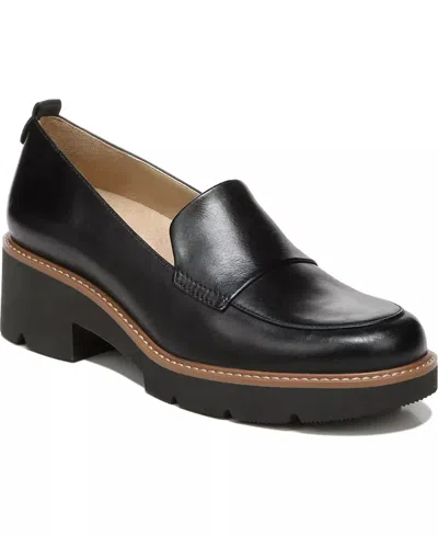 Naturalizer Soul Darry Lug Sole Loafer In Black Leather