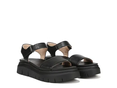 Naturalizer Soul  - Poppi Ankle Strap Platform Flat Sandal In Black