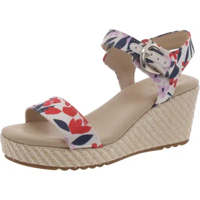 Naturalizer Stella 3 Womens Adjustable Open Toe Wedge Sandals In Multi