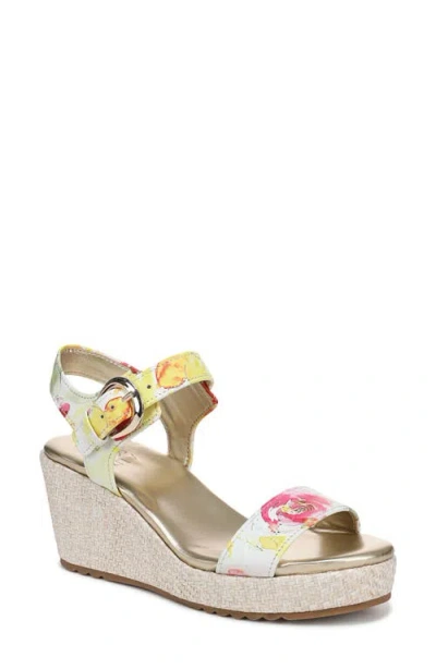 Naturalizer Stella Ankle Strap Platform Wedge Sandal In Sunlight Multi