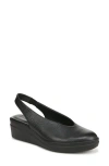 Naturalizer Sutton Slingback Platform Wedge Pump In Black/black