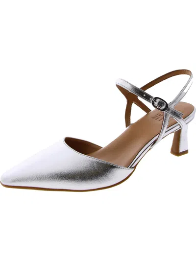 Naturalizer Tara Womens Faux Leather Ankle Strap Slingback Heels In Multi