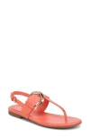 Naturalizer Taylor Flat Sandals In Apricot Blush Leather