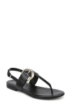 Naturalizer Taylor Slingback Flip Flop In Black Leather