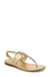 Naturalizer Taylor Flat Sandals In Dark Gold Faux Leather