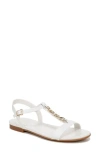 Naturalizer Teach T-strap Sandal In White Leather