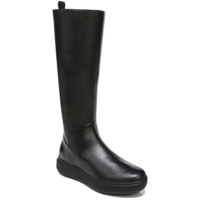 Naturalizer Torence Womens Leather Wide Calf Knee-high Boots In Black