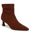 Naturalizer Tribute Slouch Dress Booties In Cappuccino Microfiber