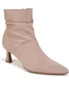 Naturalizer Tribute Slouch Dress Booties In Warm Taupe Microfiber