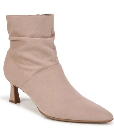 Naturalizer Tribute Slouch Dress Booties In Warm Taupe Microfiber