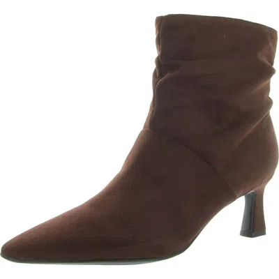 Naturalizer Tribute Womens Slouchy Pointed Toe Booties In Brown