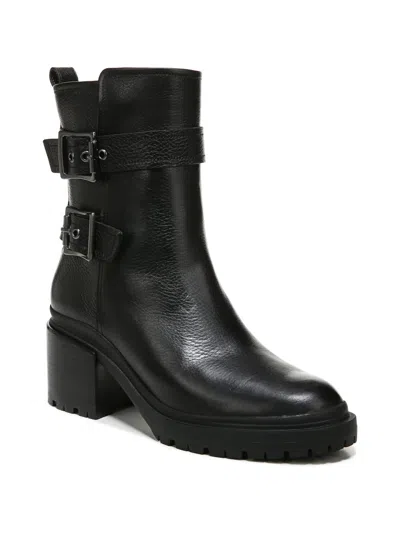 Naturalizer Trina Boots Women's Us 10 Black Leather Block Heel Bootie Zpo3185