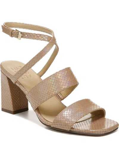 Naturalizer Trinity Womens Leather Square Toe Heels In Grey