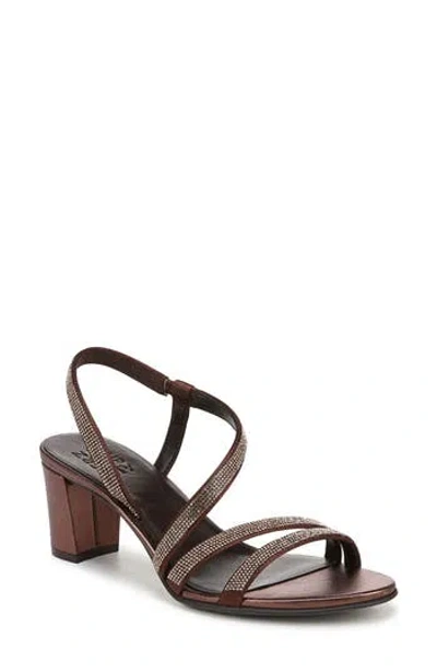 Naturalizer Vanessa Ankle Strap Sandal In Cinnamon Satin