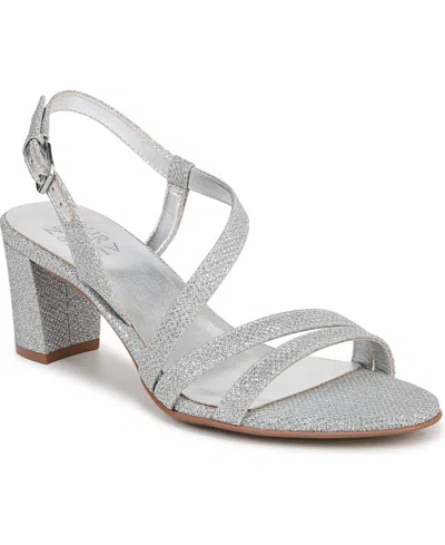 Naturalizer Vanessa Strappy Sandals In Silver Glitter Fabric