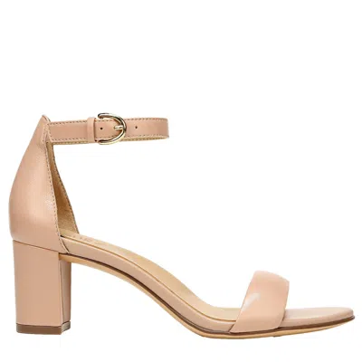 Naturalizer Vera Ankle Strap Block Heel Sandal Barely Nude G5122lc254 Women's In Brown