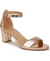 Naturalizer Vera Ankle Strap Sandal In Rose Gold Faux Leather
