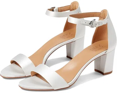 Naturalizer Vera Dress Sandals Women's Us 6.5 White Leather Ankle Strap Zogg161