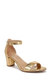 Naturalizer Vera Glitz Ankle Strap Sandal In Gold