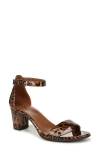 Naturalizer Vera Glitz Ankle Strap Sandal In Leopard Print Faux Patent