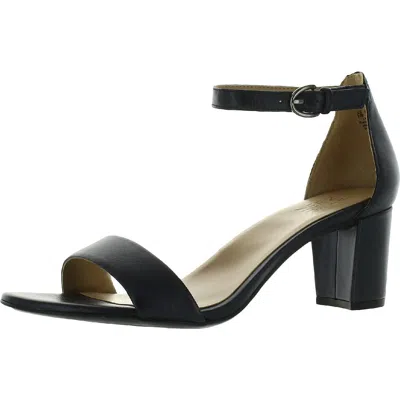Naturalizer Vera Womens Buckle Ankle Strap Heel Sandals In Black